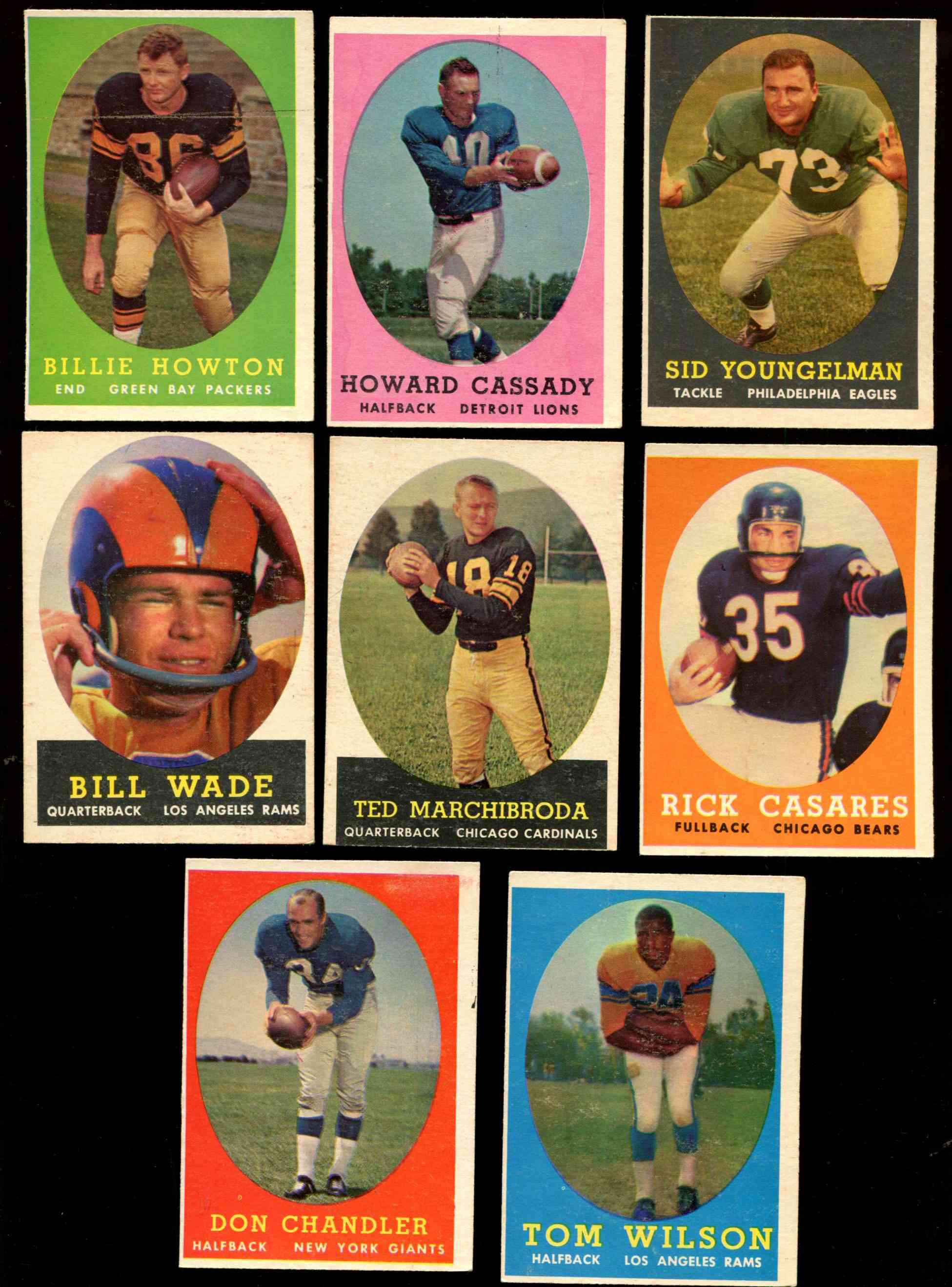 1958 Topps Football Card # 53 Rick Casares - Chicago Bears (EX)