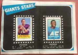 1969 Topps Football mini-card