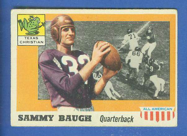 1955 Topps ALL-AMERICAN FB # 20 Sammy Baugh (Texas Christian) Football cards value