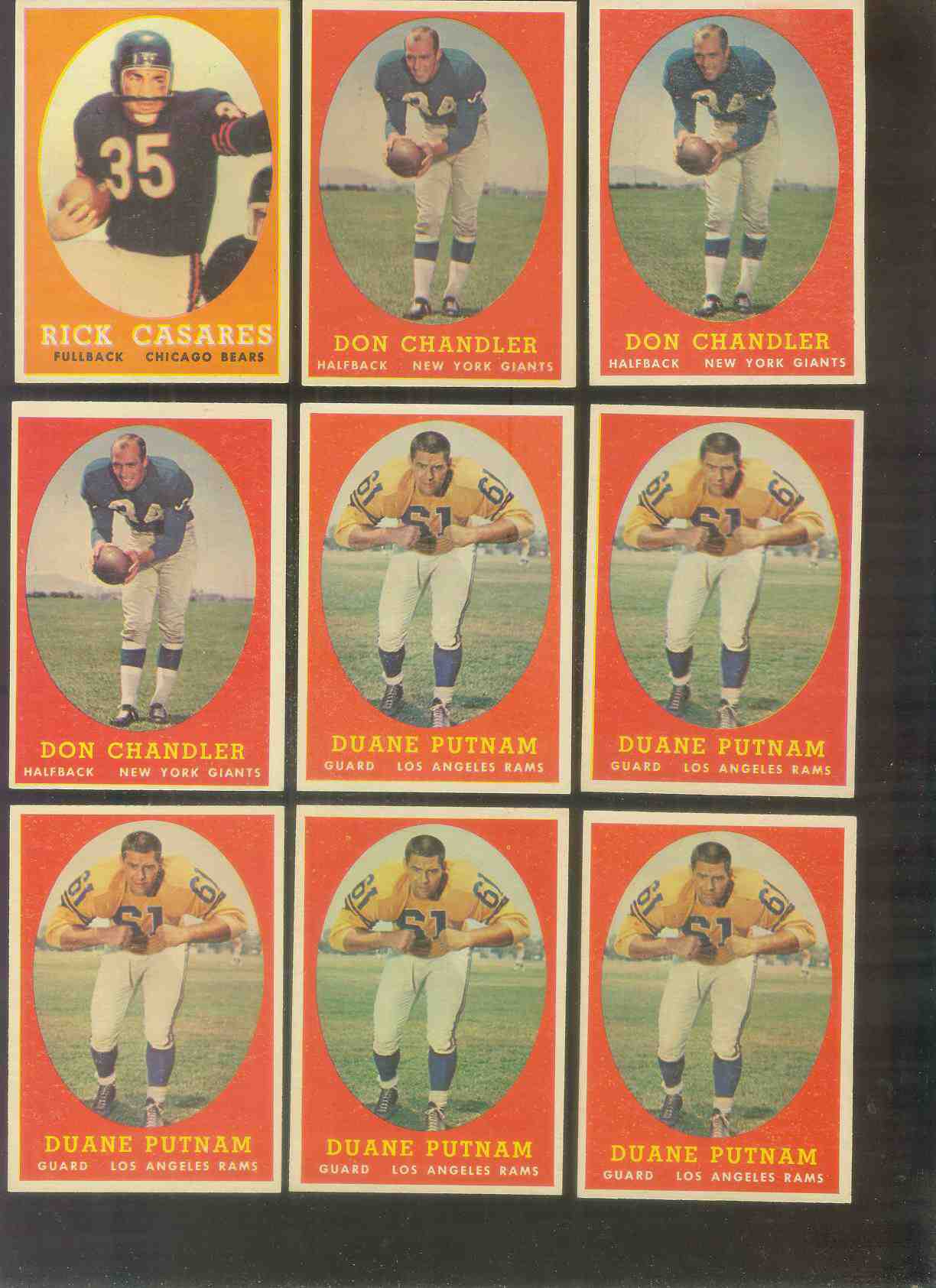 : 1958 Topps # 8 James Dooley Chicago Bears (Football