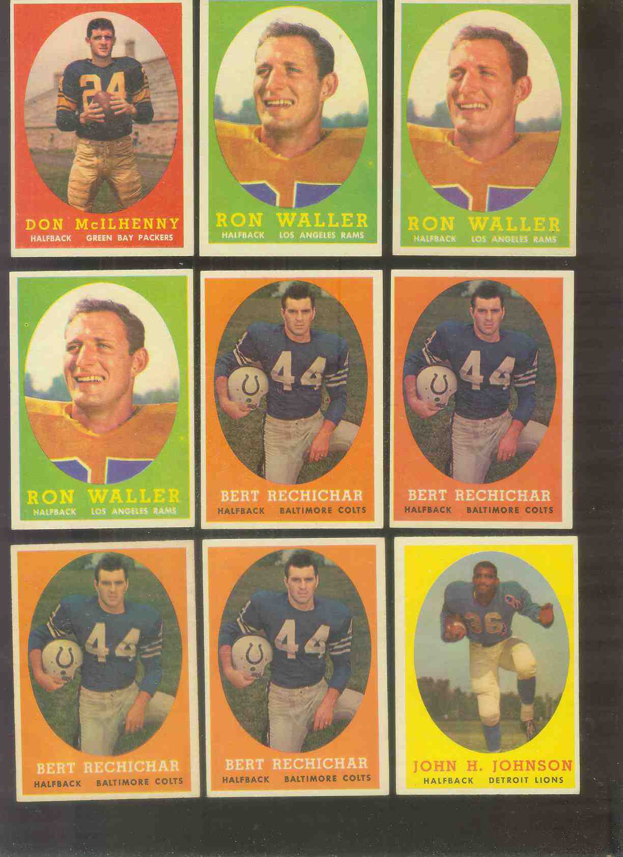 : 1958 Topps # 71 Don Mcilhenny Green Bay Packers