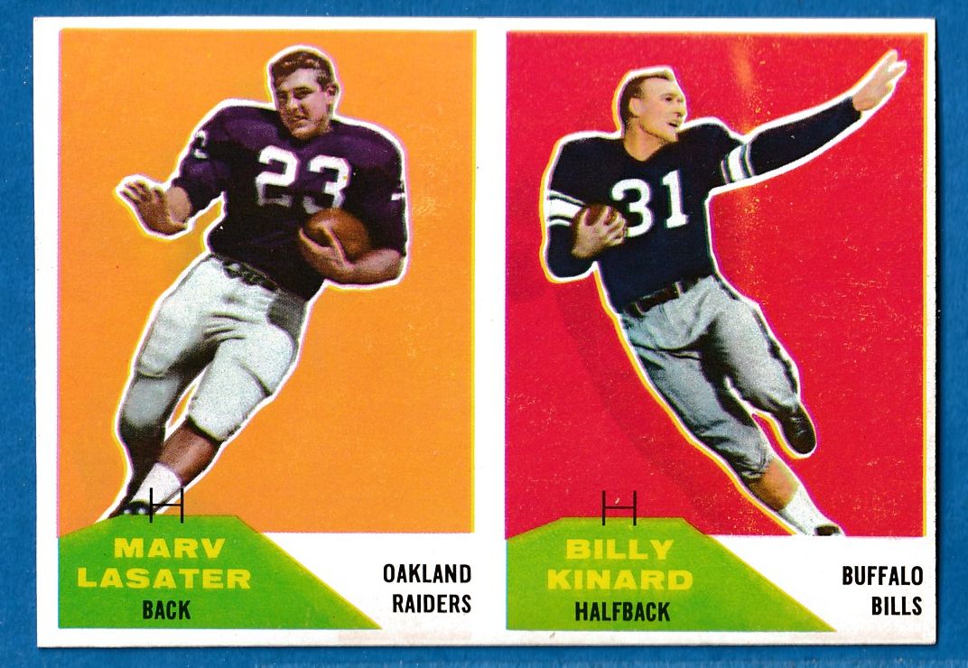 1960 FLEER SAM SANDERS BUFFALO BILLS FOOTBALL CARD