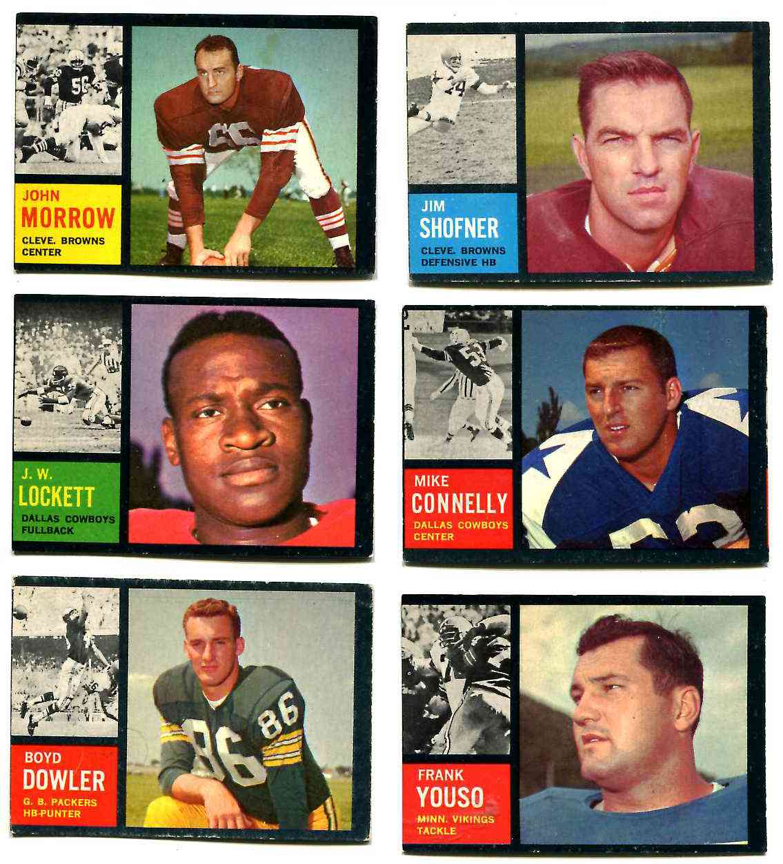 : 1962 Topps # 44 Mike Connelly Dallas Cowboys (Football Card) NM  Cowboys Utah St, Michigan St : Collectibles & Fine Art