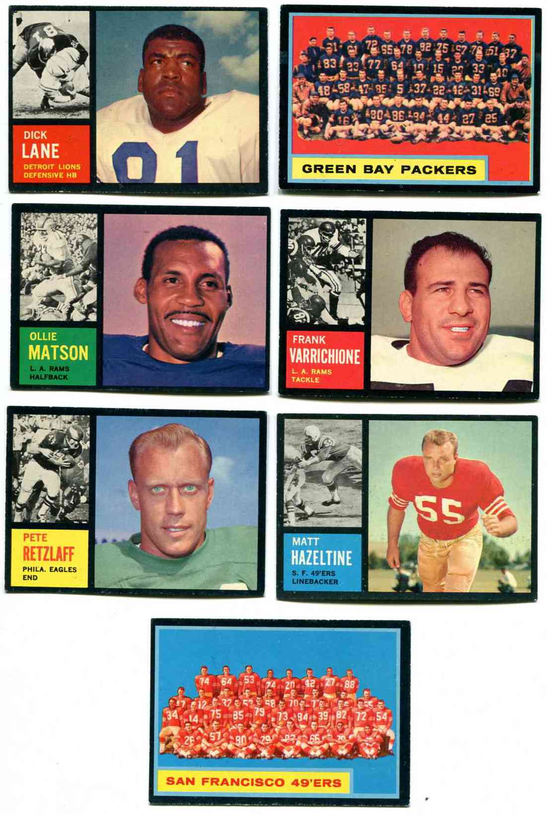 1962 Topps Football Cards Set checklist, prices, values & information