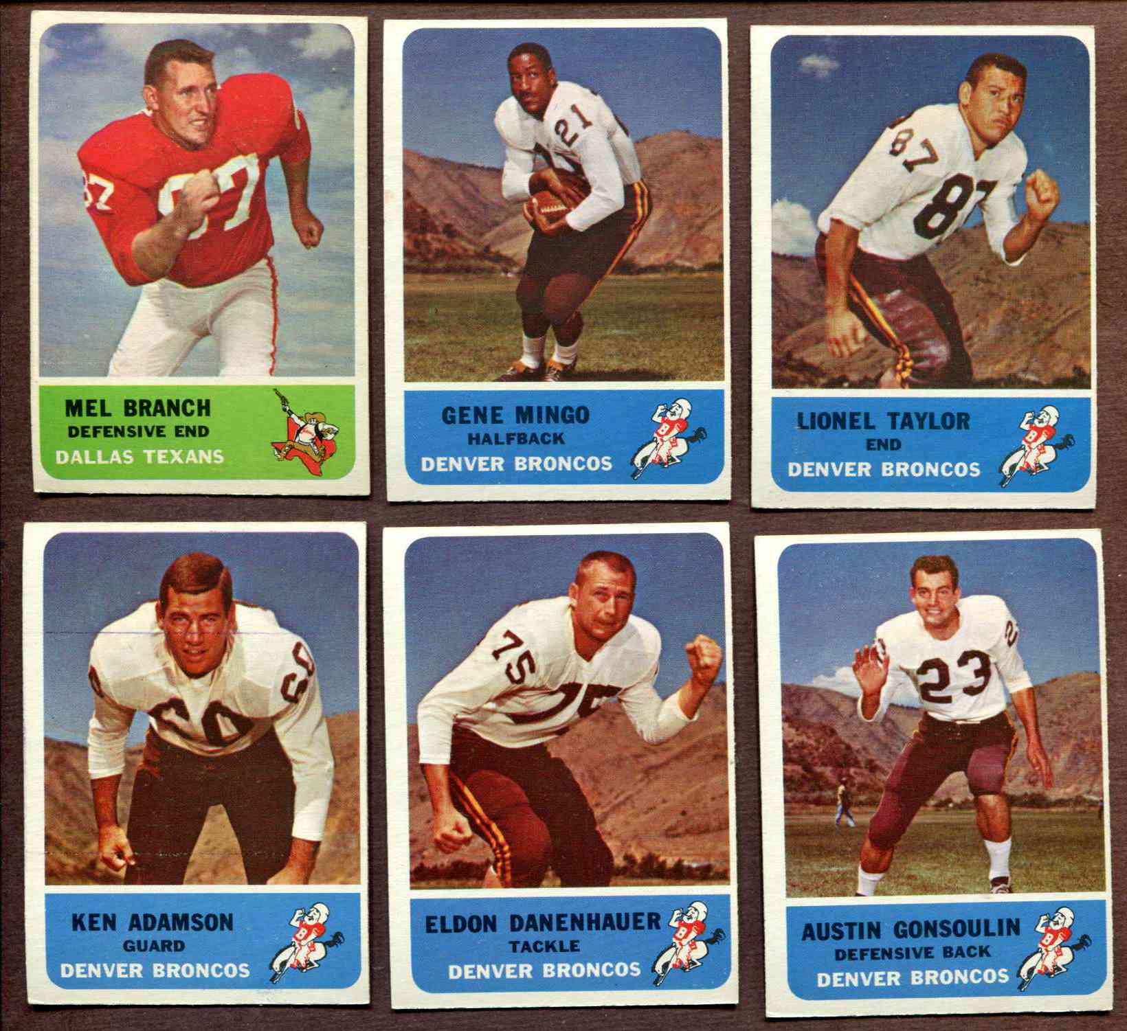 : 1963 Fleer # 85 Goose Gonsoulin Denver Broncos (Football Card)  NM+ Broncos Baylor : Collectibles & Fine Art