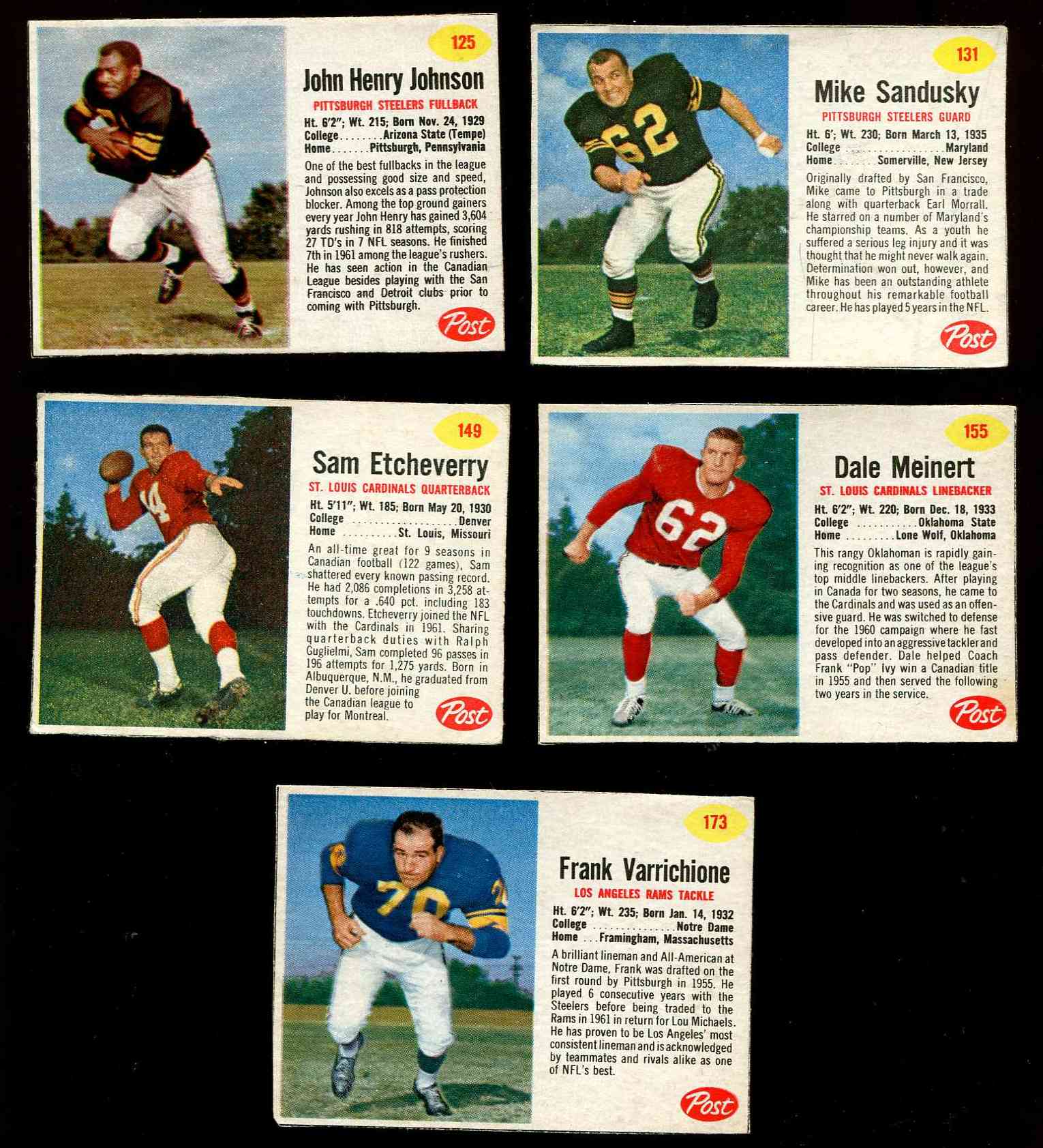 : 1962 Post Cereal # 116 Johnny Morris Chicago Bears (Football  Card) VG/EX Bears UC Santa Barbara : פריטי אספנות ואמנות