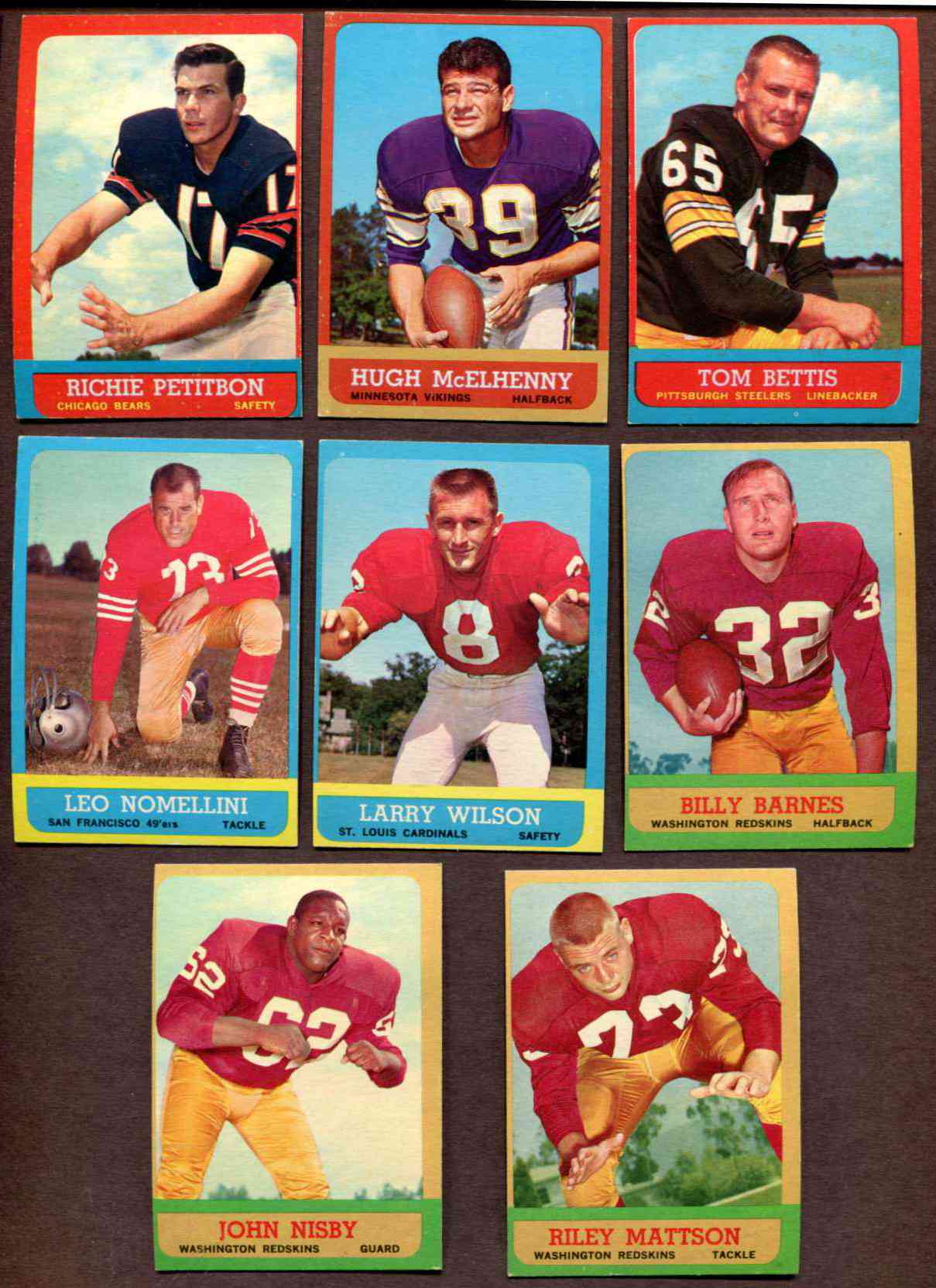 1963 TOPPS FOOTBALL HG SETBREAK #22 DON FLEMING (R) S/P MINT