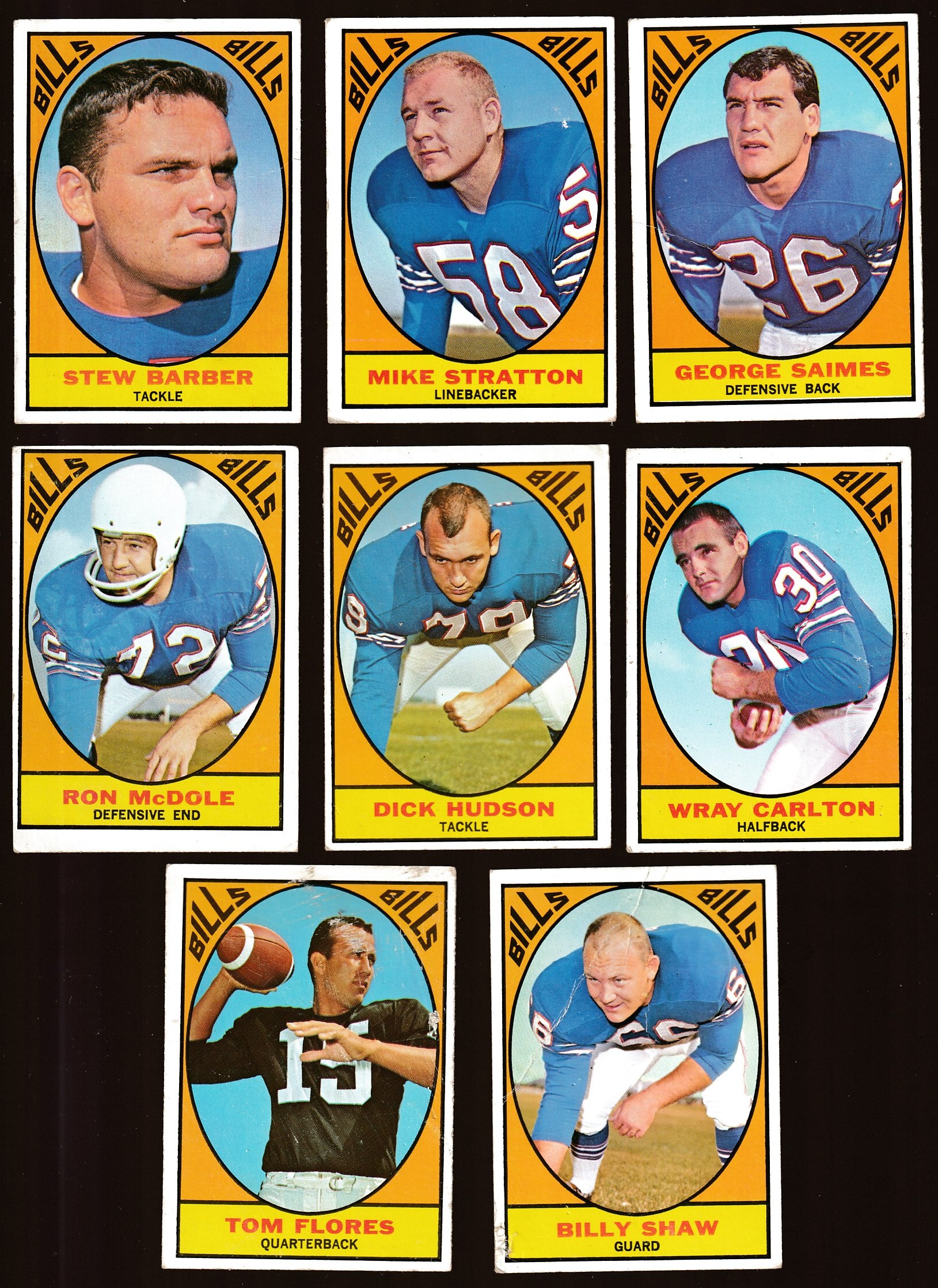 : 1966 Topps # 29 Billy Shaw Buffalo Bills (Football