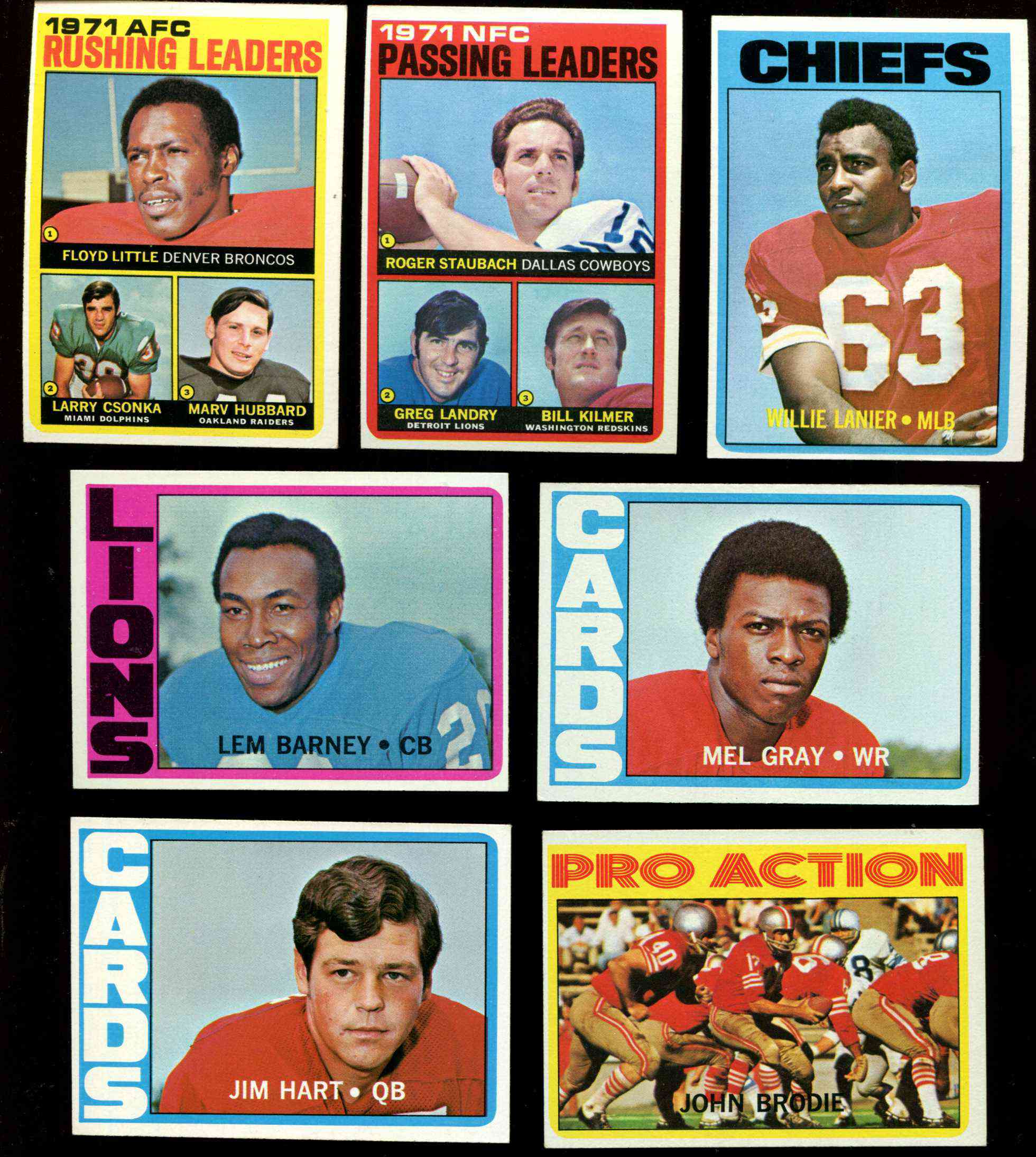 1972 Topps #6 Bob Tucker/Ted Kwalick/Harold Jackson/Roy Jefferson