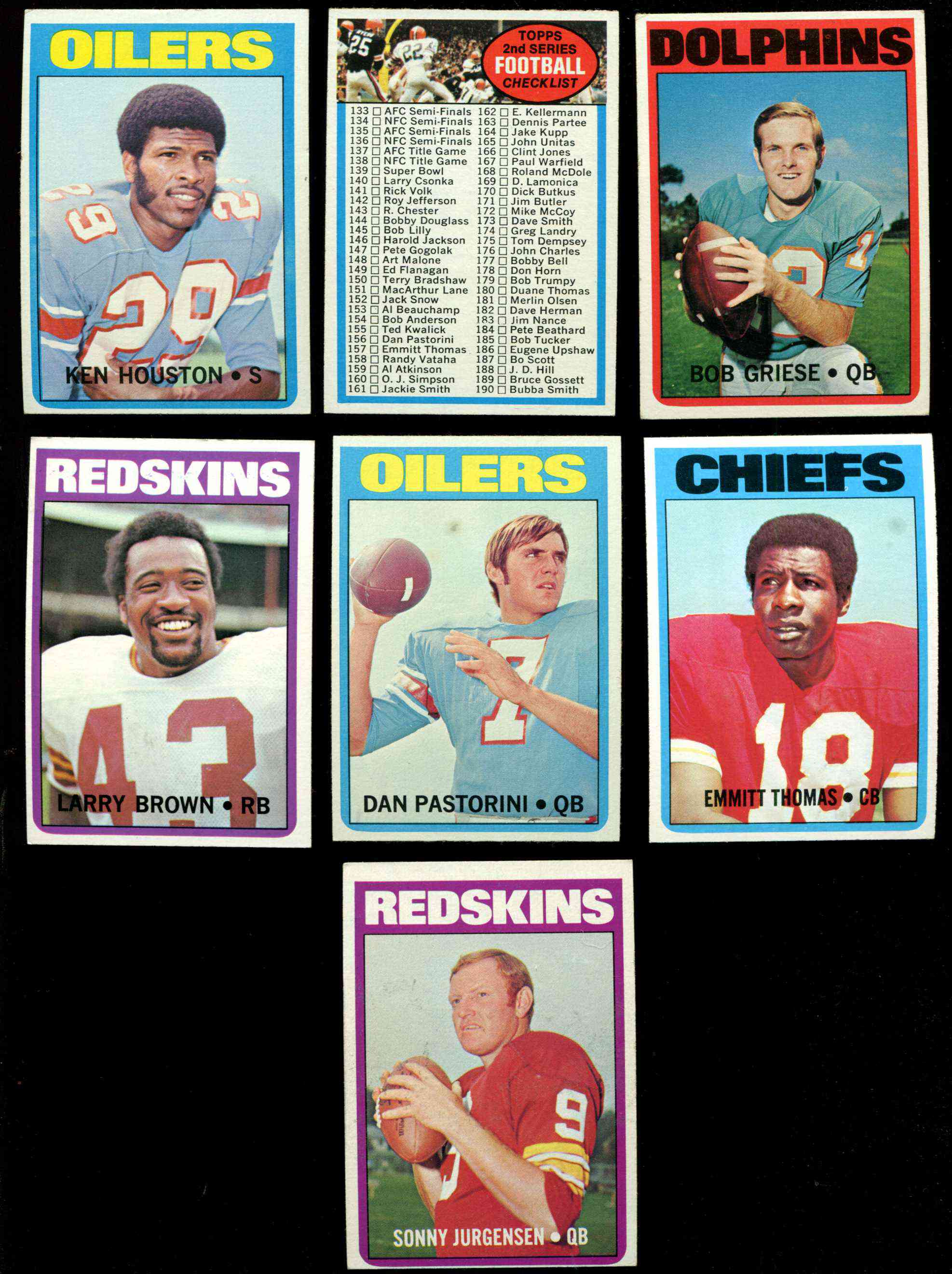 1972 Topps #6 Bob Tucker/Ted Kwalick/Harold Jackson/Roy Jefferson