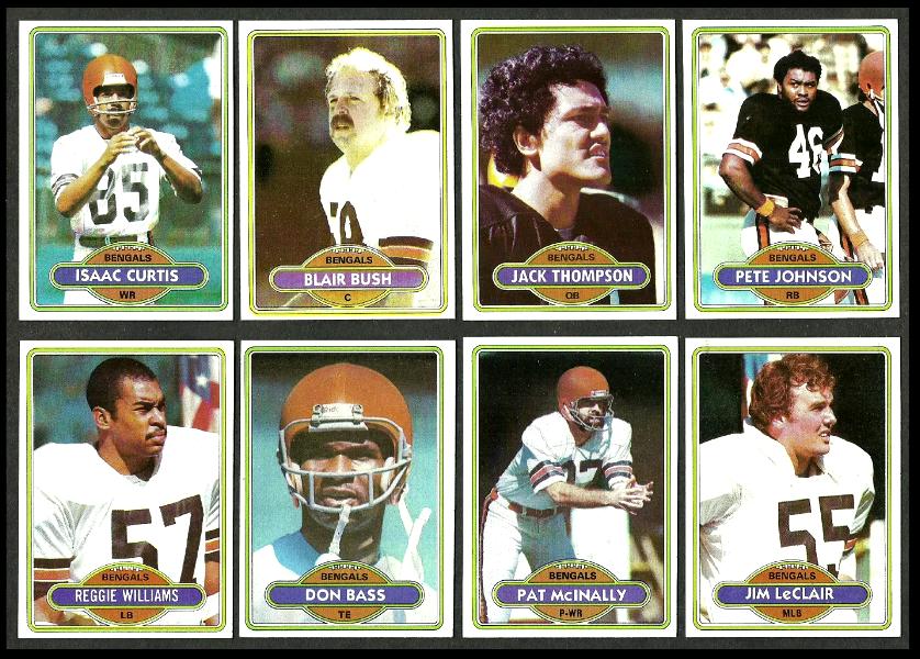  BENGALS - 1980 Topps FB - Near Complete Team Set (16/17) Football cards value