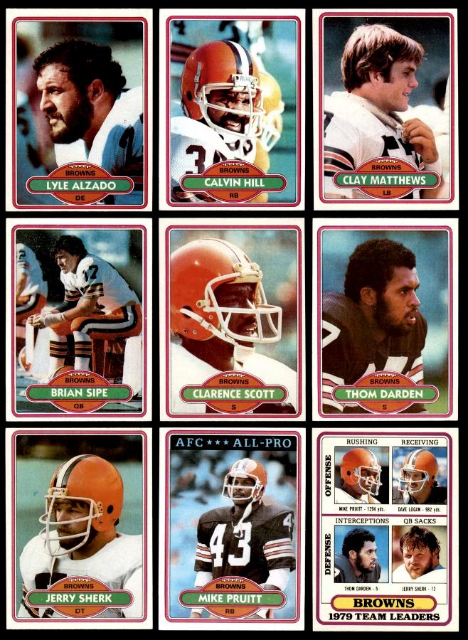  BROWNS - 1980 Topps FB - COMPLETE TEAM SET (24) Football cards value