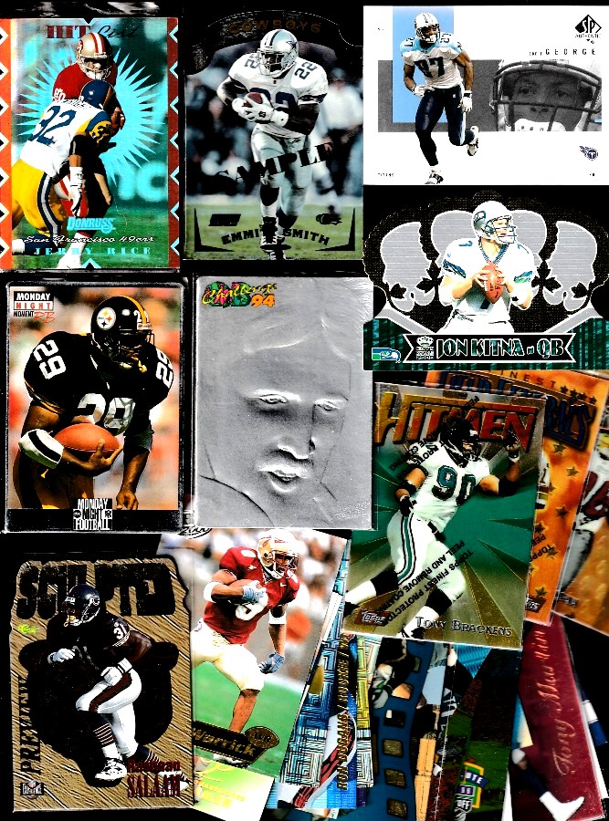 Football PROMO cards - Lot of (32) different w/Jerry Rice & Emmitt Smith Baseball cards value