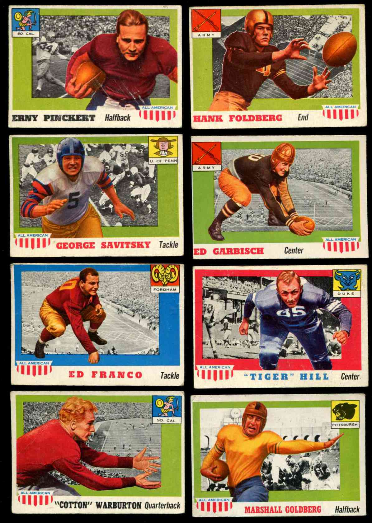 1955 Topps All American Football Card #85 Sid Luckman