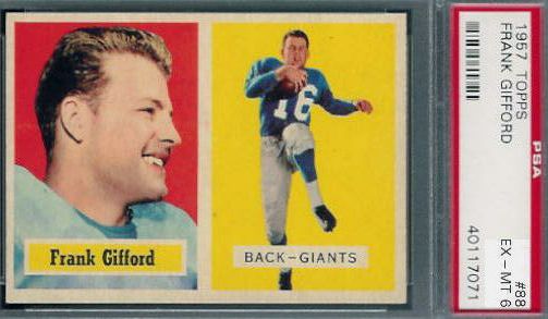 1957 Topps FB # 88 Frank Gifford [#psa] (NY Giants) Football cards value