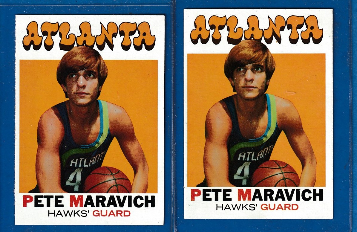 1971-72 Topps Basketball # 55 Pete Maravich (Hawks) Basketball cards value