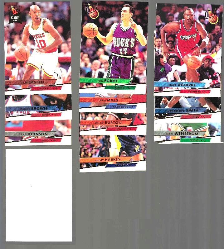 1993-1994 Fleer Ultra Basketball - BLANK-BACKS - Lot of (10) different Basketball cards value