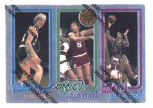 1996-97 Topps Finest Reprints #22 Larry Bird/Magic Johnson ROOKIE w/Julius Basketball cards value