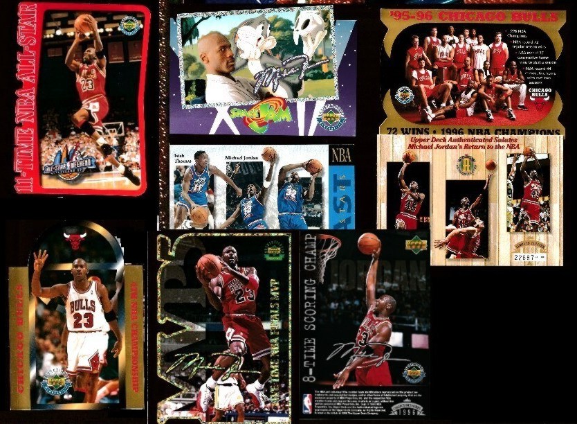 Michael Jordan -  Lot (3) 1993-97 Upper Deck & UDA Authenticated Jumbos Baseball cards value