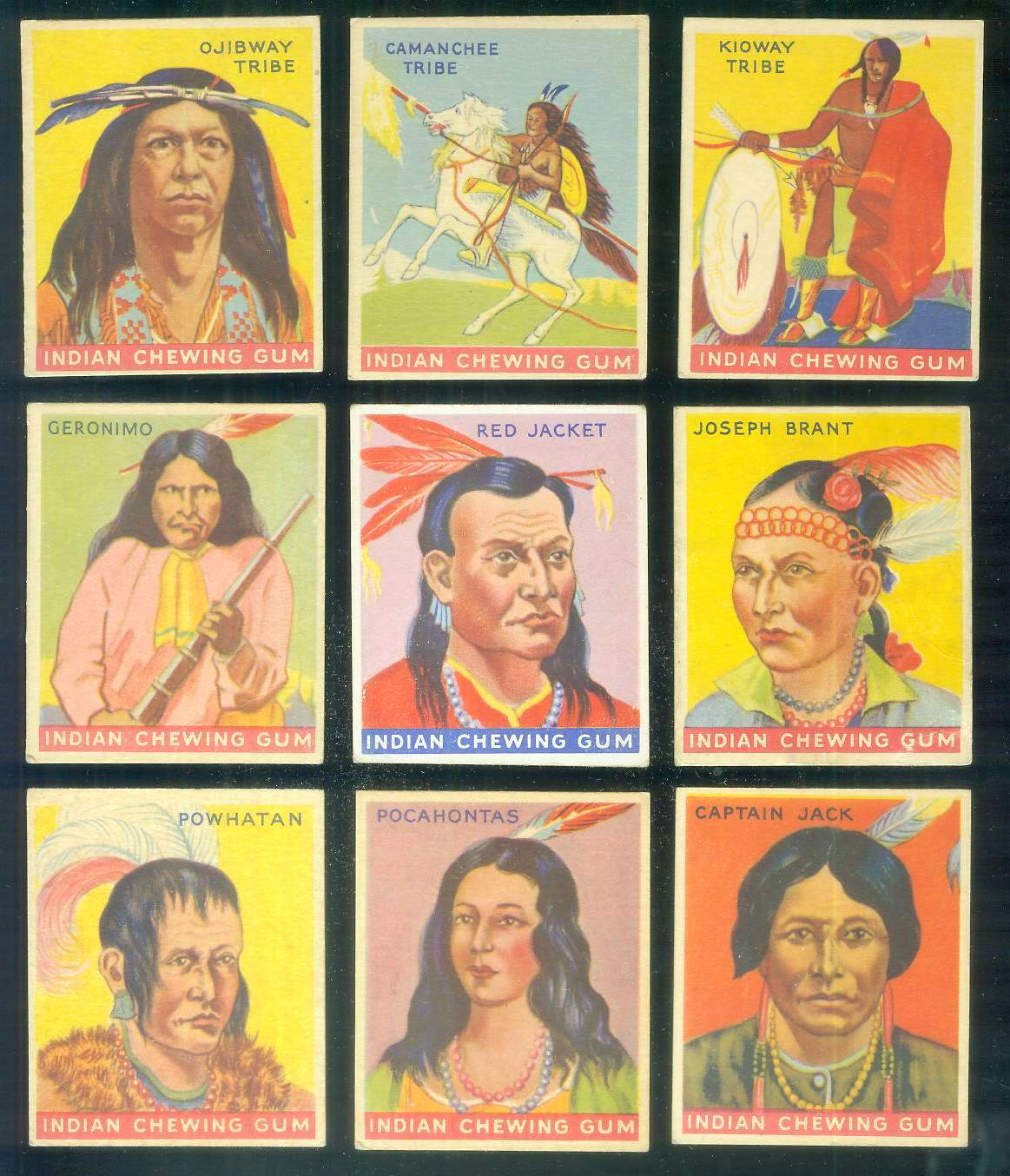 1933 Goudey INDIAN GUM #41 CAPTAIN JACK (series of 96) n cards value