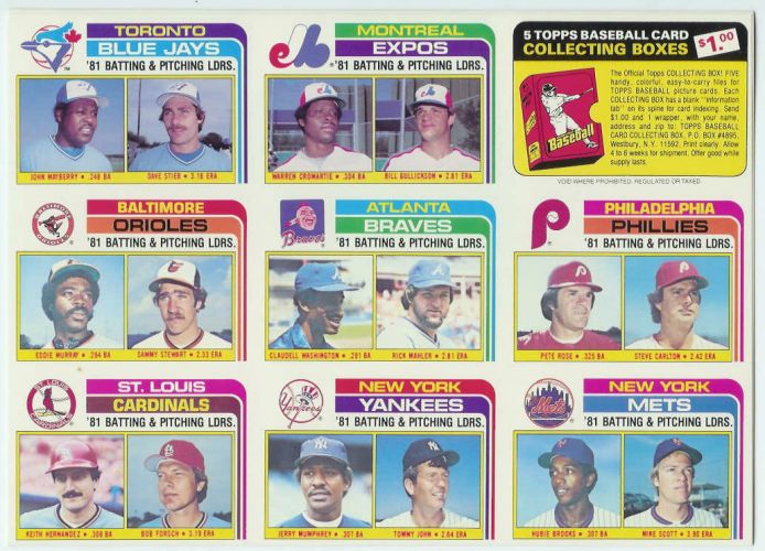 Three 1982 Topps Rod Carew baseball cards 500 501 547 - NM