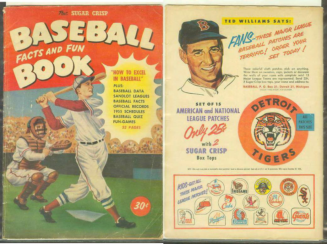 1955 Sugar Crisp Baseball Facts/Fun Comic Book (Ted Williams ad on back)