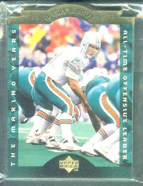 Dan Marino 1996 UPPER DECK RECORD SEASON (PASS COMPLETIONS) #RS1 MIAMI  DOLPHINS!