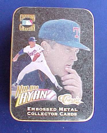 NOLAN RYAN - Cooperstown Collection EMBOSSED METAL COLLECTOR CARDS