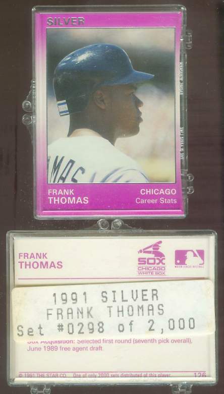 Frank Thomas - 1991 Star Company SILVER Complete Set (White Sox) [#/2000] Baseball cards value