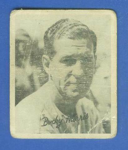 1936 Goudey B/W #16 Bucky Harris ROOKIE (Senators, HOF) Baseball cards value