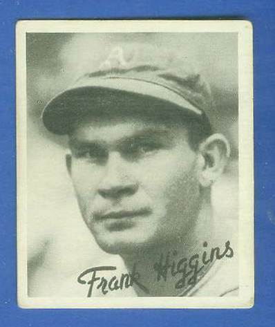 1936 Goudey B/W #18 Frank 'Pinky' Higgins (Philadelphia A's) Baseball cards value