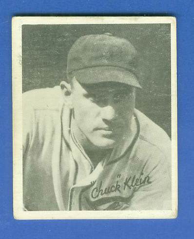 1936 Goudey B/W #20 Chuck Klein (Cubs, Hall-of-Fame) Baseball cards value