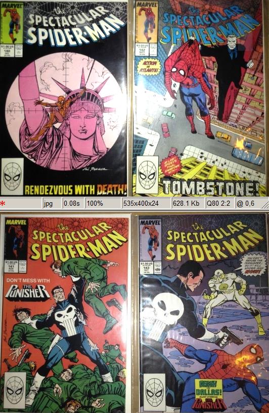  Comic: SPECTACULAR SPIDER-MAN #140 thru 143 Lot/Run w/Punisher Baseball cards value