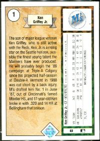 Ken Griffey Jr 1995 Pinnacle Autographed Card #128 - BAS 10
